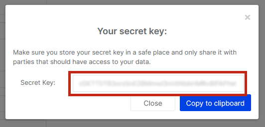 Secret keyを取得する